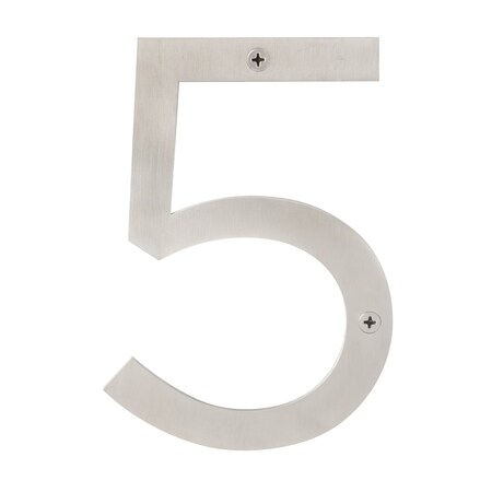 Sure-Loc Hardware Sure-Loc Hardware Stainless Steel House Number, 6, No. 5, Satin Stainless HNSS6-5 SS